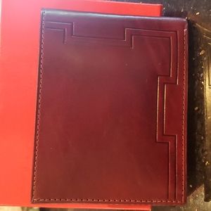 NIB Laura Biagiotti Men's Leather Wallet Burgundy